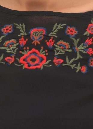Рубашка блуза на длинный рукав вышивка zara s/363 фото