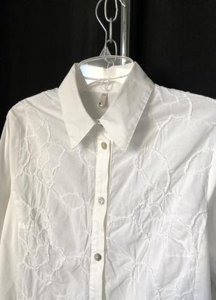 Белая рубашка с перламутровыми пуговицами6 фото