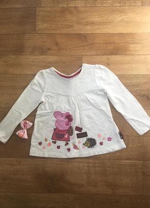 Лонгслив на дівчинку 1,5-2 роки свинка пеппа бавовна