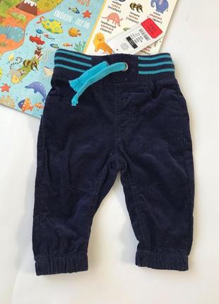 Вельветовые штанишки для маленького мальчика 62 см