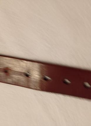 П3. кожанный коричневый мужской женский ремень пасок пояс натуральная кожа толстий2 фото