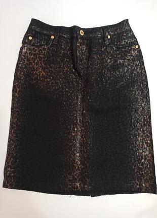 Бомбезна юбка у зміїний принт