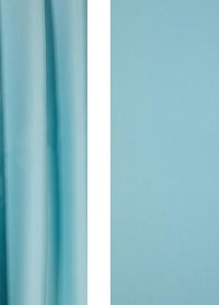 Портьерная ткань для штор блэкаут бирюзового цвета1 фото