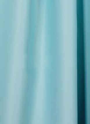 Порт'єрна тканина для штор блекаут бірюзового кольору3 фото