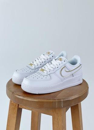 Кросівки nike air force 1 icon clash "white metallic gold"