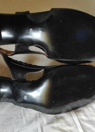 Туфли босоножки на низком каблуке открытая пятка2 фото