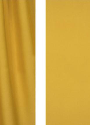 Портьерная ткань для штор блэкаут желтого цвета1 фото