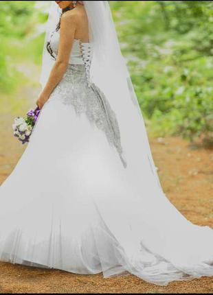 Дизайнерська весільна сукня від tanya grig + кільця в подарунок3 фото