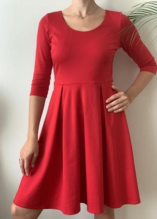 Трикотажне плаття червоне tu червона сукня трикотажна7 фото