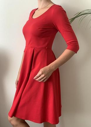 Трикотажне плаття червоне tu червона сукня трикотажна3 фото