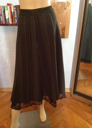 Милейшая, немецкая  юбка с кружевом, р. 46-484 фото