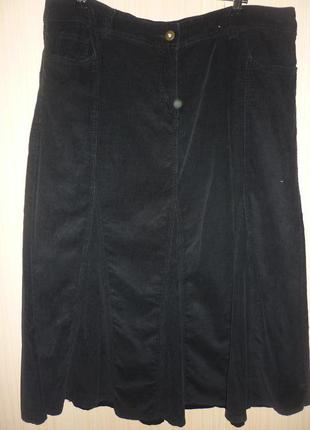 Вельветовая юбка большого размера 54