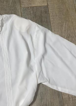 Винтажная белая блузка ,ажурный воротник,акцентный воротник(5)6 фото