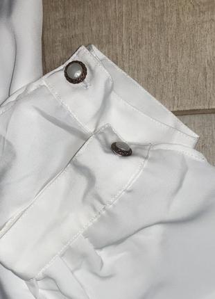 Вінтажна біла блузка ,ажурний комірець,акцентний комір(5)7 фото