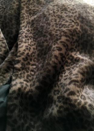 Искусственная леопардовая шуба8 фото