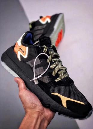 Кросівки adidas nite jogger "black orange"4 фото