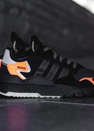 Кросівки adidas nite jogger "black orange"3 фото