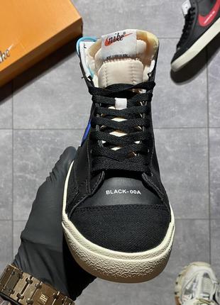 Кросівки nike blazer mid '77 black blue 6