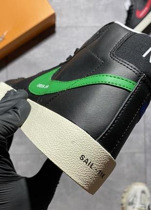 Кросівки nike blazer mid '77 black blue 7