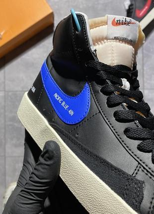 Кросівки nike blazer mid '77 black blue 5