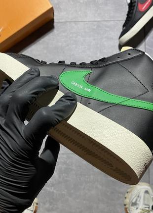 Кросівки nike blazer mid '77 black blue 3