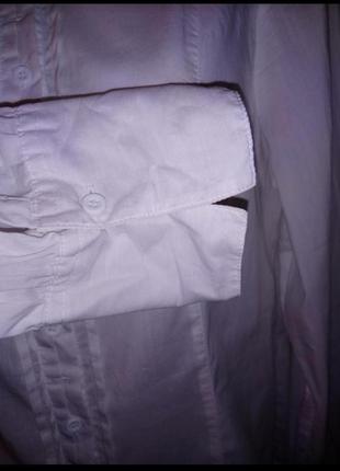 🌺 🌿 🍃 рубашка /блуза белая р.42-44 53% хлопок" oodji "🌺 🌿 🍃3 фото