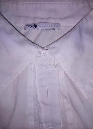 🌺 🌿 🍃 рубашка /блуза белая р.42-44 53% хлопок" oodji "🌺 🌿 🍃5 фото