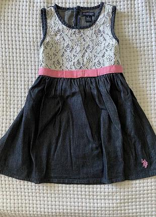 Платье u.s. polo на девочку (5 лет)