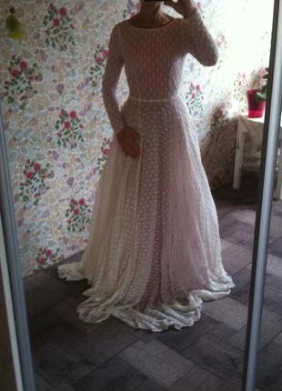 Платье нарядное вечернее  на выпускной свадебное kriza р.42-446 фото