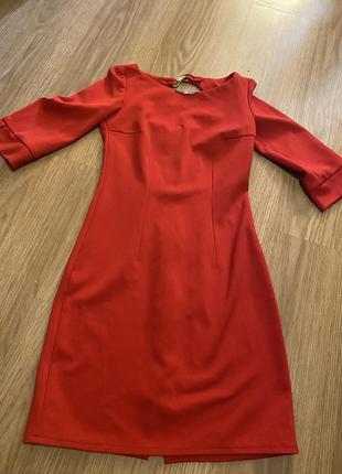 Крутое платье красное с молнией1 фото