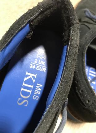 Marks & spenser шкіряні туфлі броги в школу на хлопчика9 фото