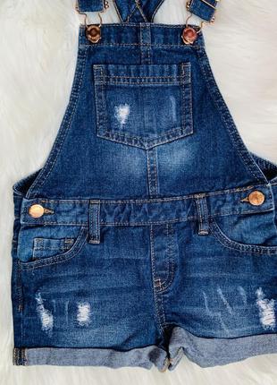 Стильний, модний джинсовий комбінезон denim з дівчинку 6-7 років5 фото