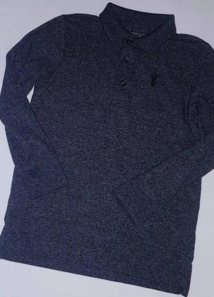 Стильная поло с длинным рукавом/кофта с воротником