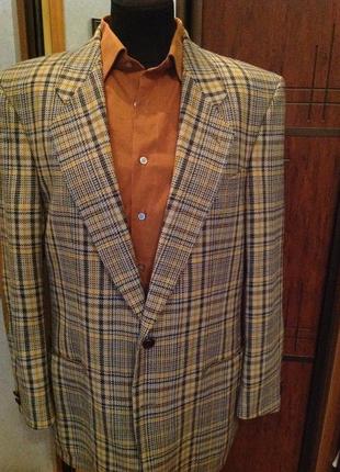 Отличный пиджак с локтями в шотландскую клетку бренда mcgregor, р. 524 фото
