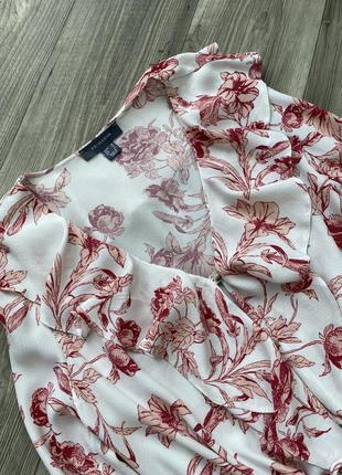 Шикарная укорочённая блуза с воланами5 фото