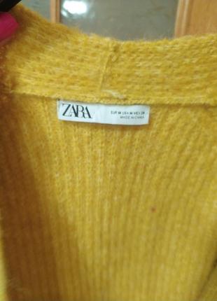 Мягкий легкий кардиган без застежки от zara,p. m8 фото