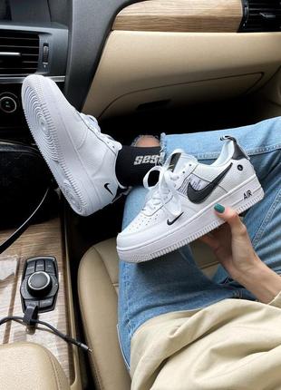 Кроссовки nike air force 1 white/black кросівки