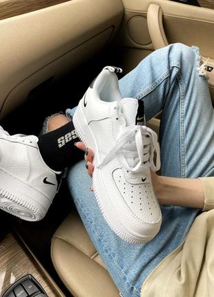 Кросівки nike air force 1 white/black кросівки6 фото