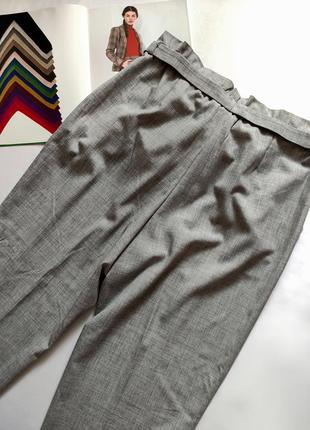 Новые светло-серые брюки на резинке с высокой посадкой h&m.  практичность, удобство и универсальност4 фото