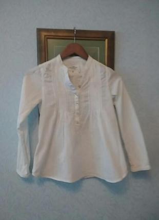 Біла блуза в етно стилі, бавовна