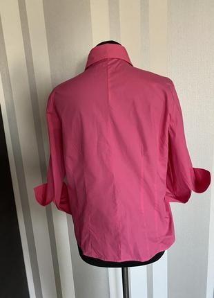 Рубашка розовая фуксия с рукавом 3/43 фото