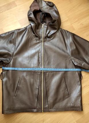 Куртка шкіряна oversize коричнева 4