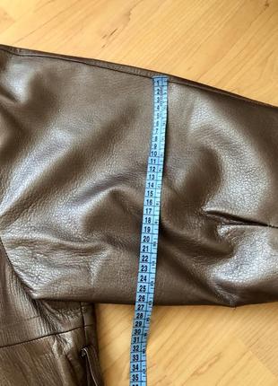 Куртка шкіряна oversize коричнева 8