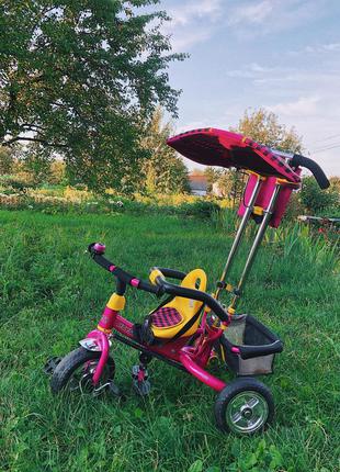 Дитячий триколісний велосипед profi trike для дівчинки.