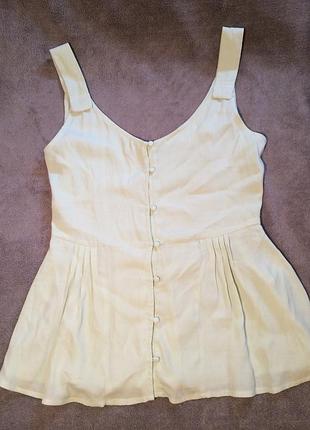 Сорочка,топ,блуза на гудзиках з баскою,майка віскозна