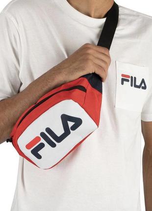 Спортивная мужская сумка fila оригинал поясная кроссбоди чоловіча на пояс crossbody барсетка синяя красный новая кросс боди бананка5 фото