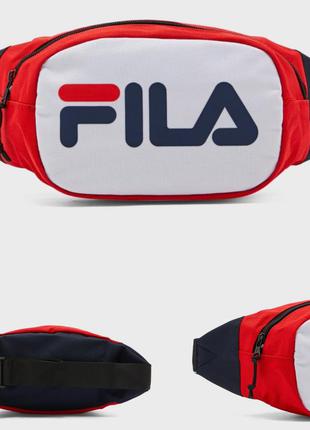 Спортивна чоловіча сумка fila оригінал поясна кроссбоди чоловіча на пояс crossbody барсетка синя червоний нова крос боді бананка4 фото