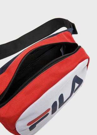 Спортивная мужская сумка fila оригинал поясная кроссбоди чоловіча на пояс crossbody барсетка синяя красный новая кросс боди бананка3 фото