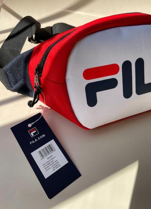 Спортивная мужская сумка fila оригинал поясная кроссбоди чоловіча на пояс crossbody барсетка синяя красный новая кросс боди бананка7 фото