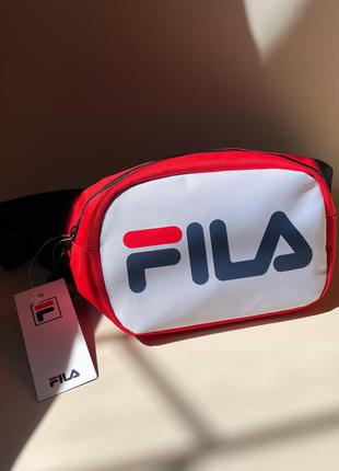 Спортивна чоловіча сумка fila оригінал поясна кроссбоди чоловіча на пояс crossbody барсетка синя червоний нова крос боді бананка6 фото